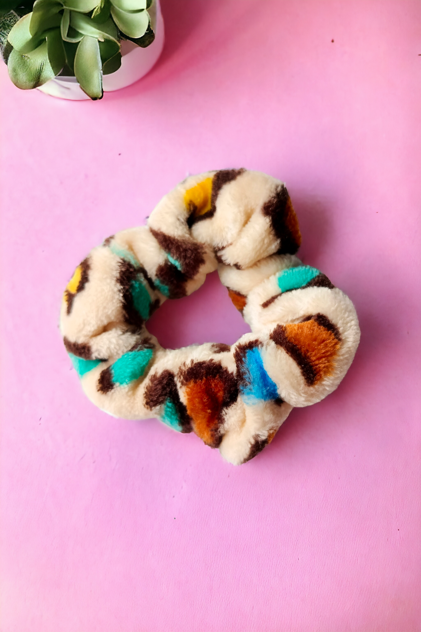 Handmade Colorful Fur scrunchies with combo pack